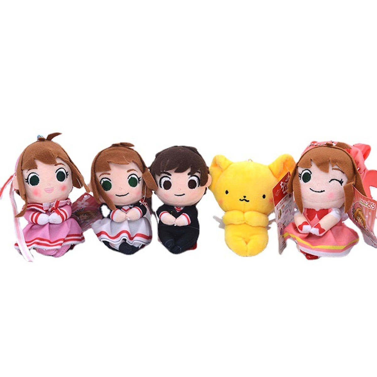 Conjunto De Cartões De Boneca De Pelúcia Girl Sakura 10 Cm E 5 Unidades