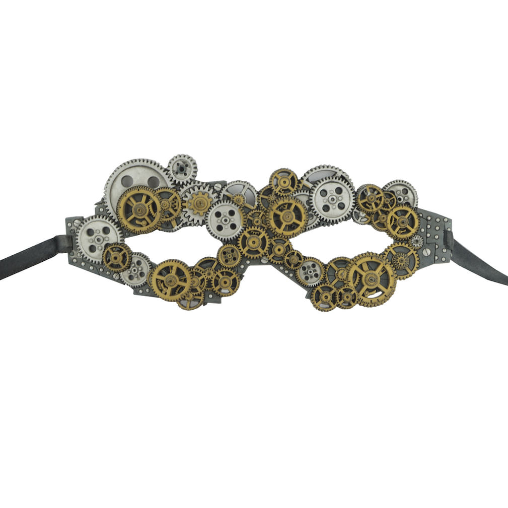 Máscara Steam Punk Party Half Face Cover Costume Play Pro