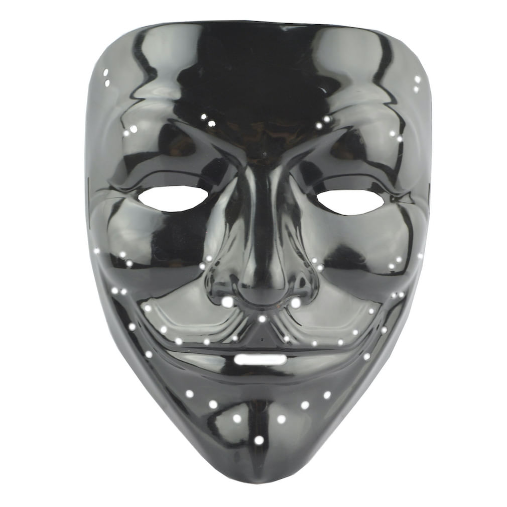 Máscara Horror Em Forma De V Para Rosto Inteiro Cosplay Black Vendetta