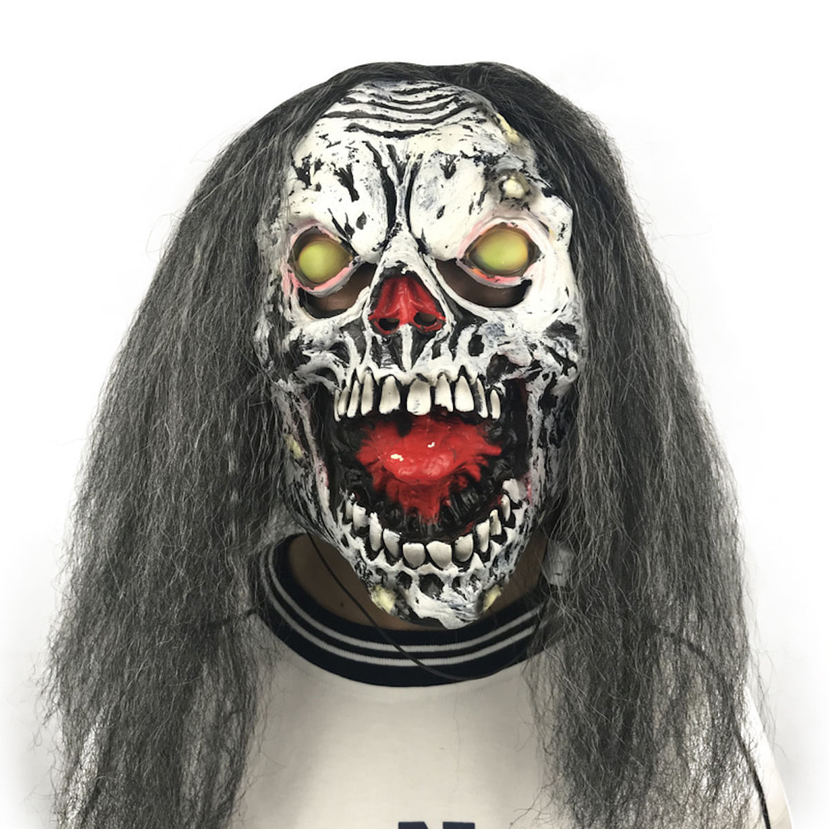 Máscara Halloween Horror Led Glowing Cosplay Easter Red Eye