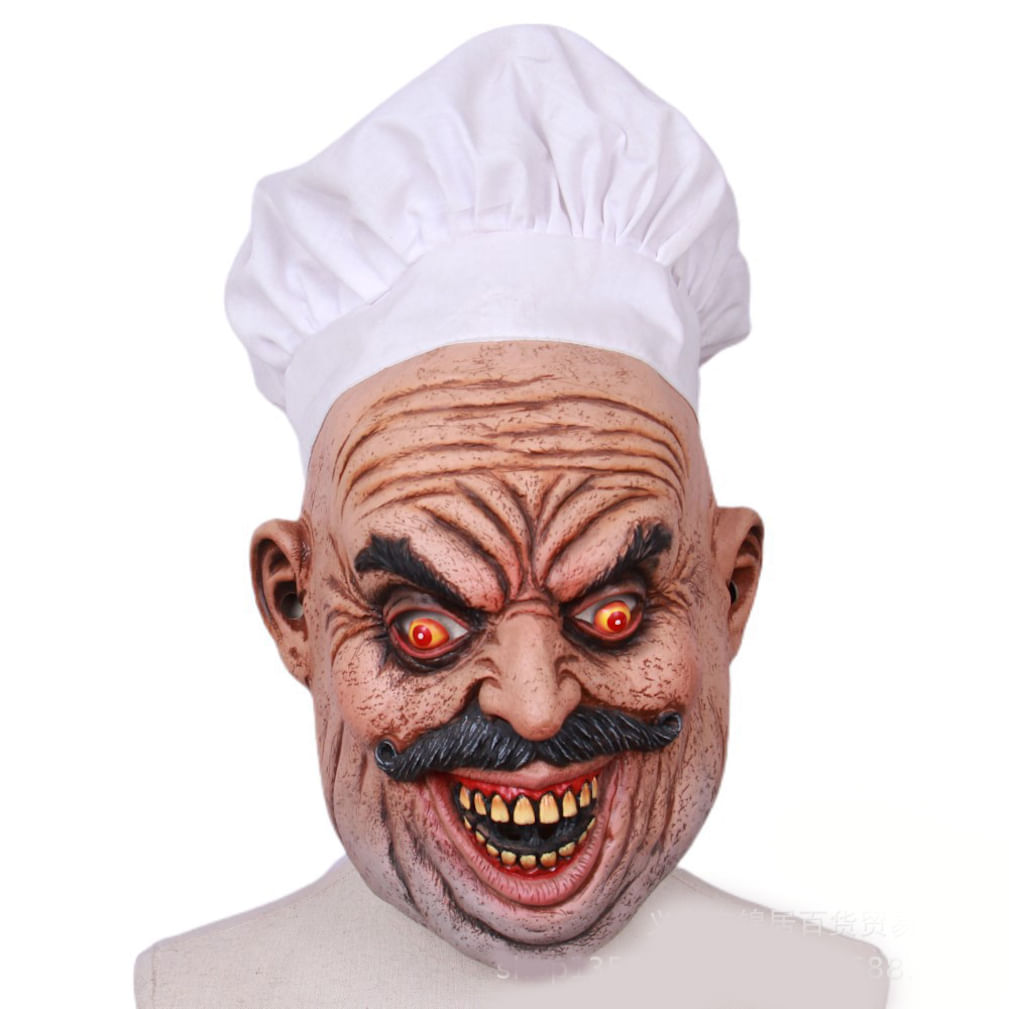 Mask Butcher Clown Latex Full Face Cover Costume Play Hood