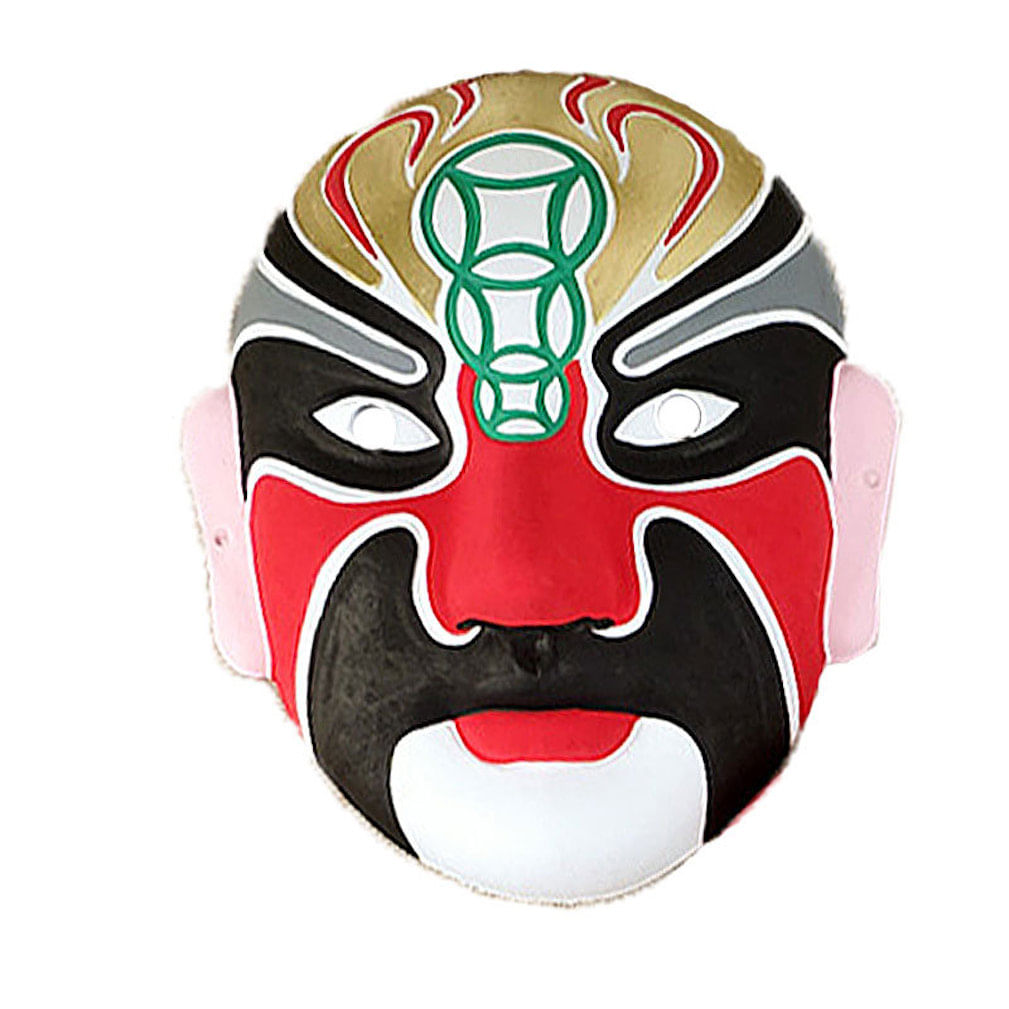 Máscara Peking Opera Full Face Cover, Festa Infantil, Halloween
