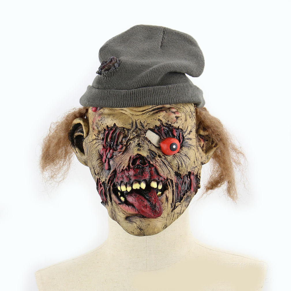 Máscara Tomb Watcher Rotten Face Walker Latex Para Rosto Inteiro