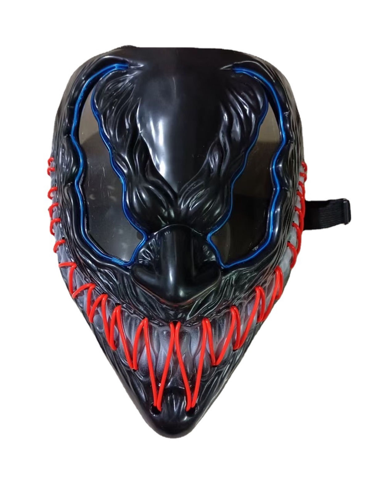 Máscara De Cosplay Halloween Horror Venoms Led Light, Tamanho Único