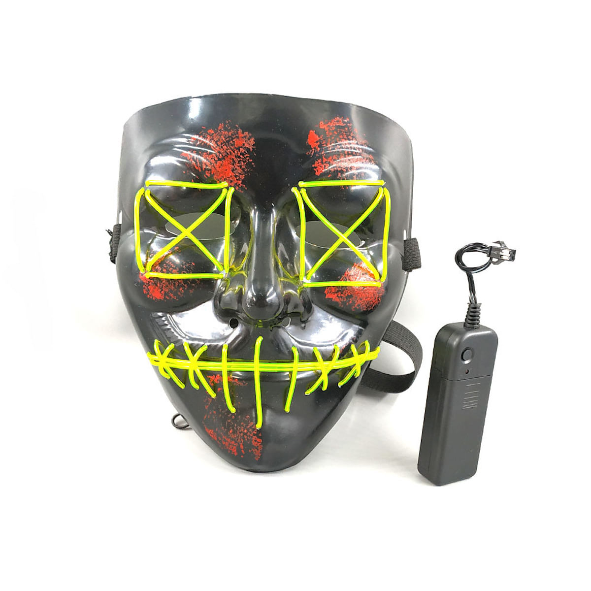 Máscara De Cosplay Led Glowing El Cold Light Glowing Line