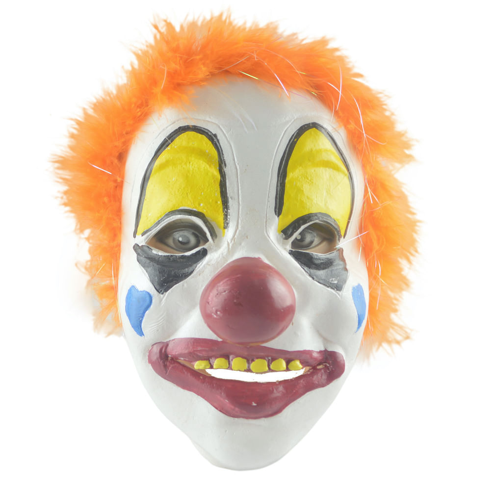 Mask Clown Spooky Full Face Plastic Show Costume Prop