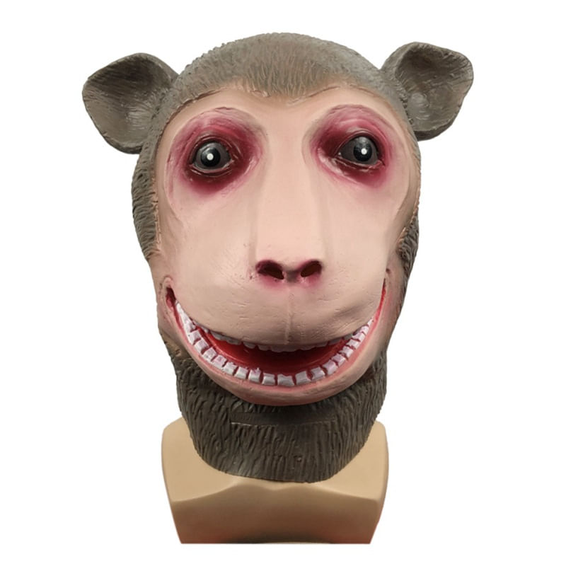 Máscara Smile Monkey Hood Latex Overhead Cosplay Party Halloween