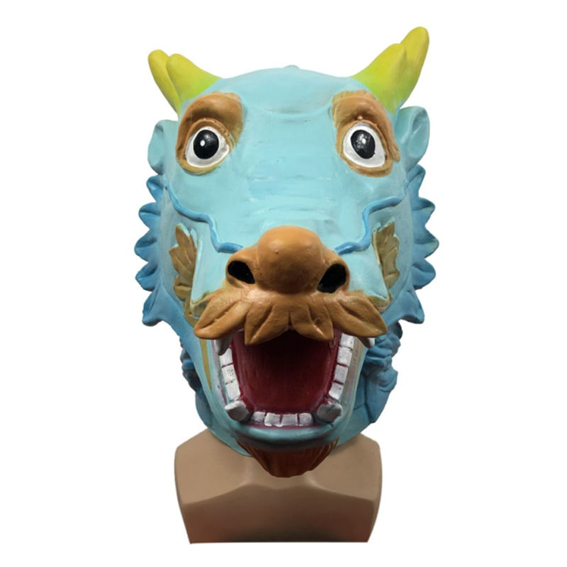 Máscara Funny Dragon Hood Latex Overhead Cosplay Party Halloween