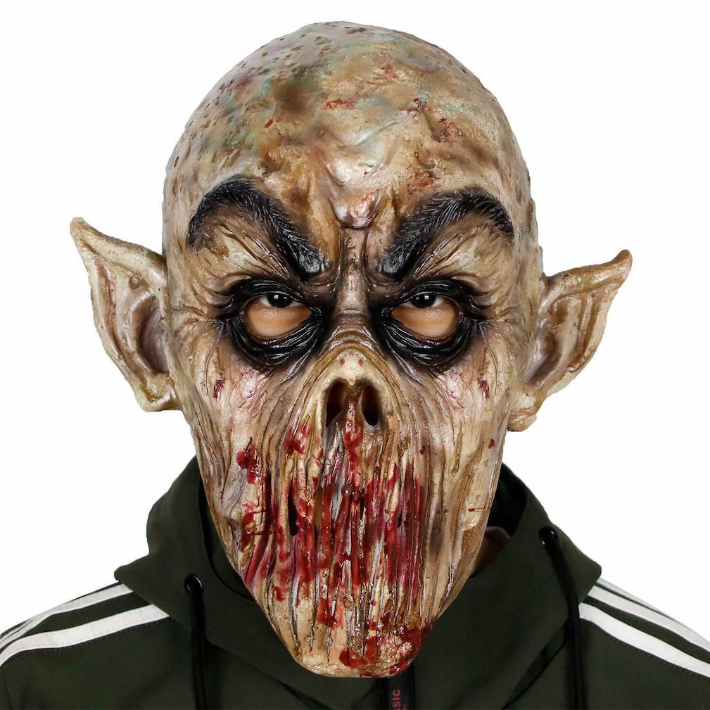 Fantasia De Halloween Com Máscara Facial Completa De Látex Horror Walker