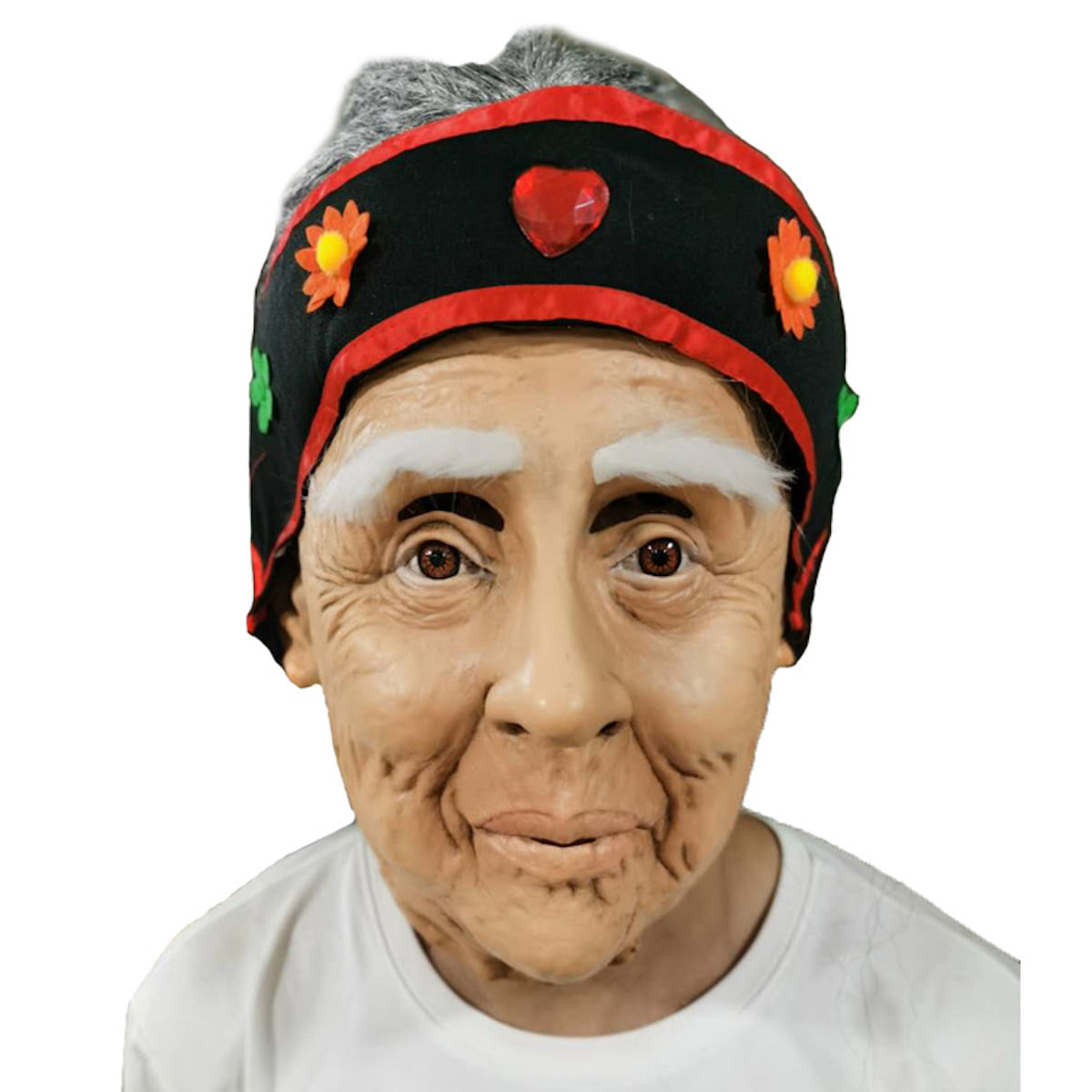 Máscara Old Lady Horror Witch Latex Halloween Cosplay