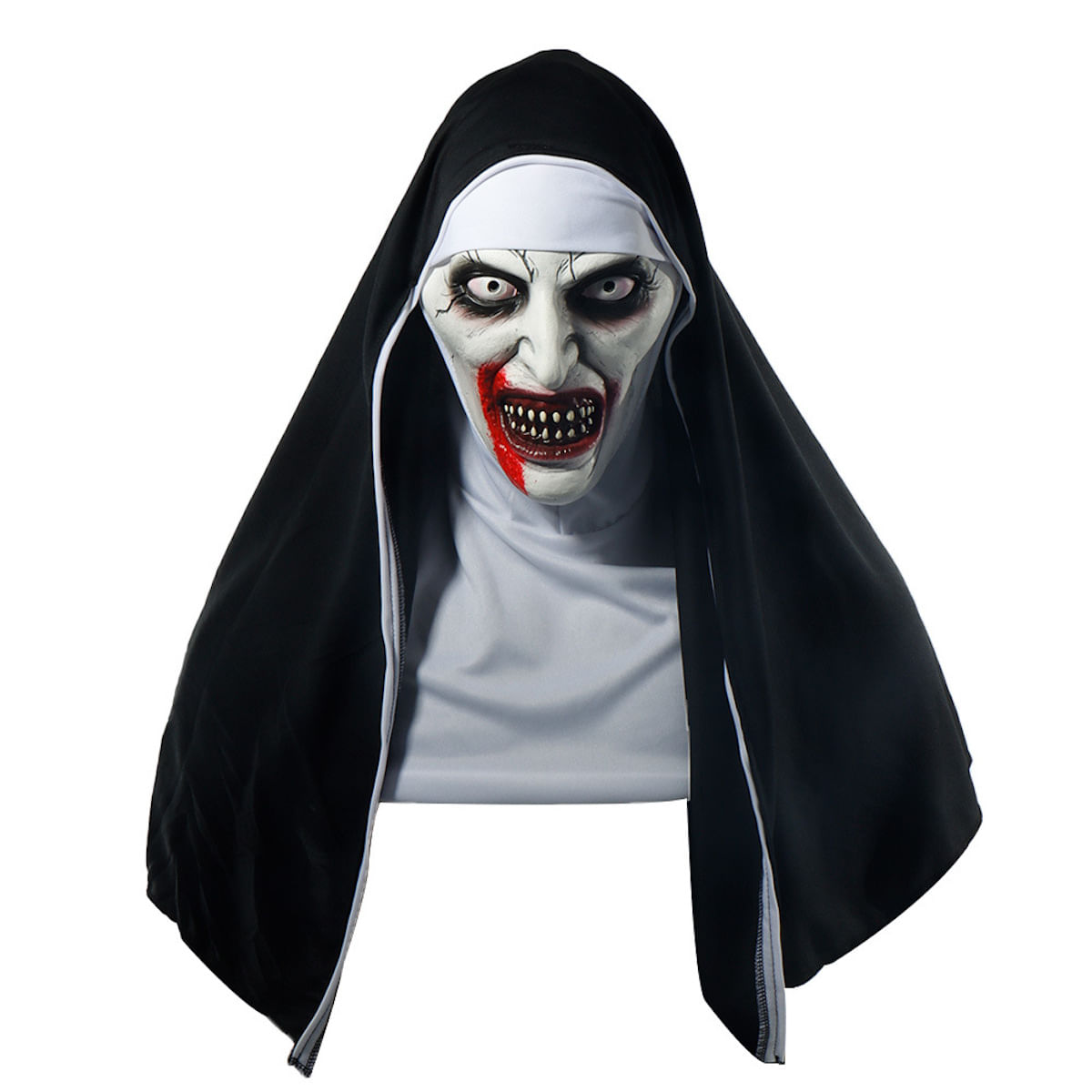 Mask Nuns Cosplay Halloween Ghost Face Scary Horror Latex