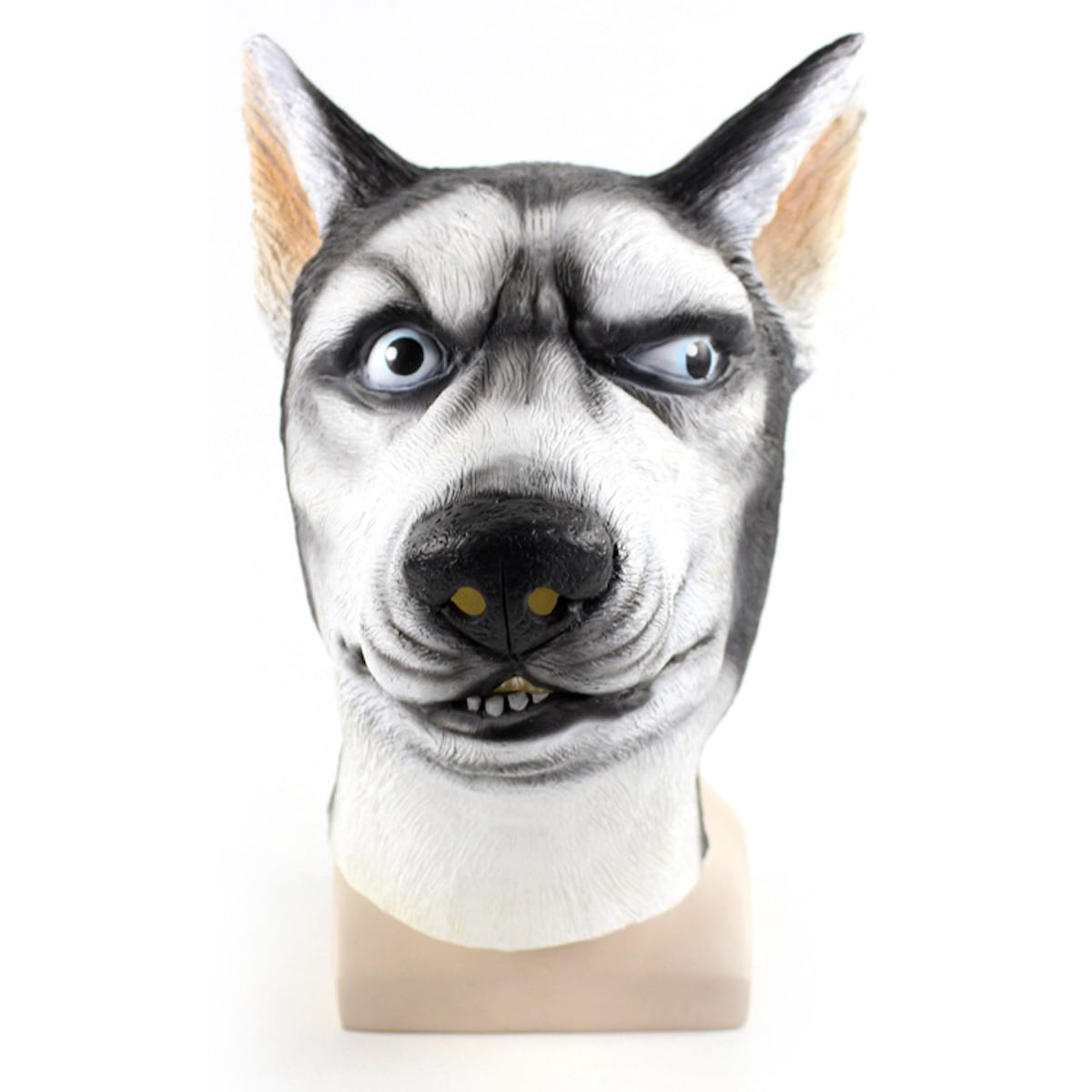 Máscara De Animais Husky Headgear Cosplay Halloween Latex Funny