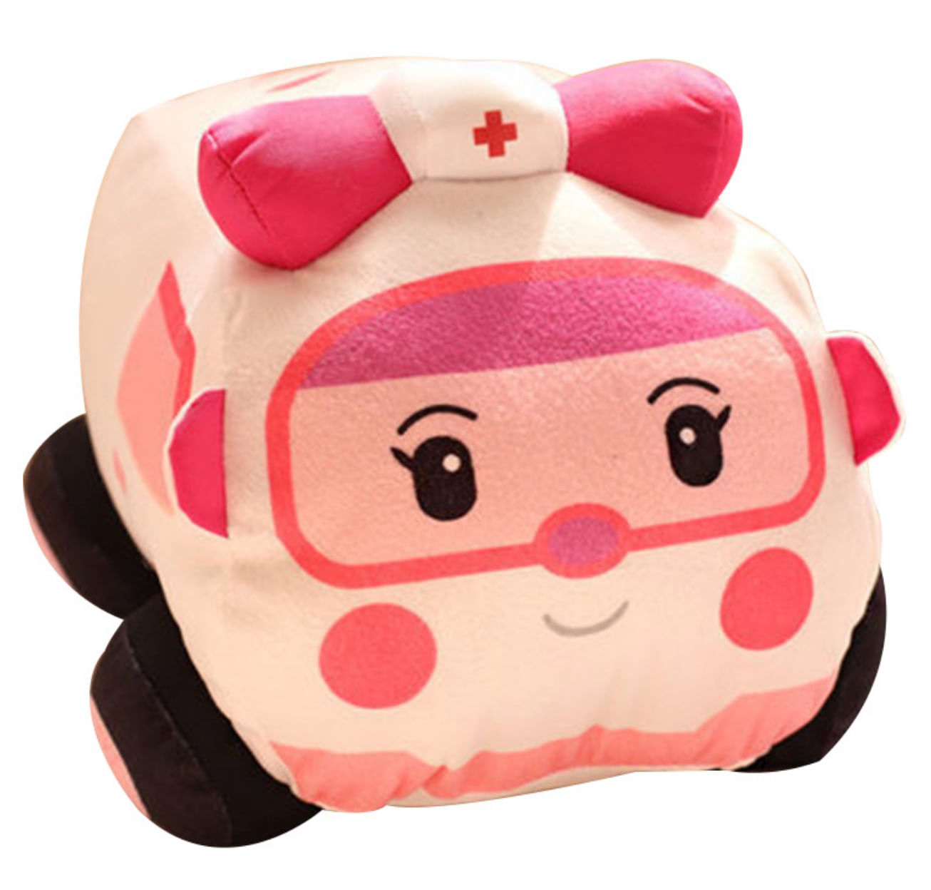 Brinquedo De Pelúcia, Desenho Animado, Ambulância, Carro Policial, Rosa, 23 Cm