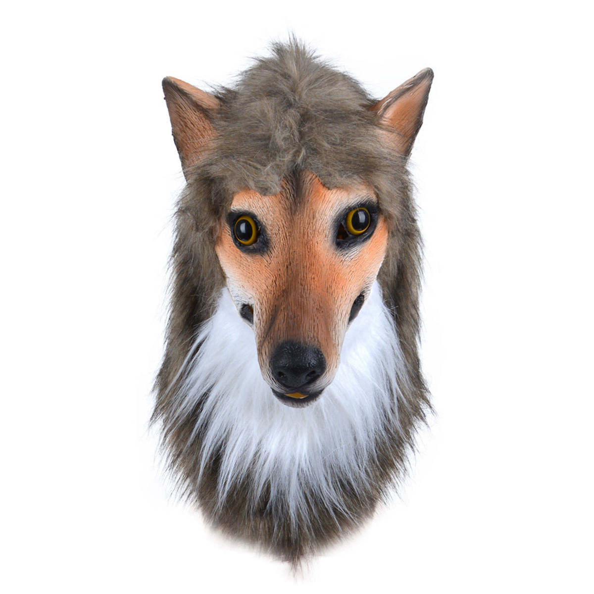 Traje De Cosplay Luminoso De Látex Para Rosto Inteiro Da Mask Wolf Headgear