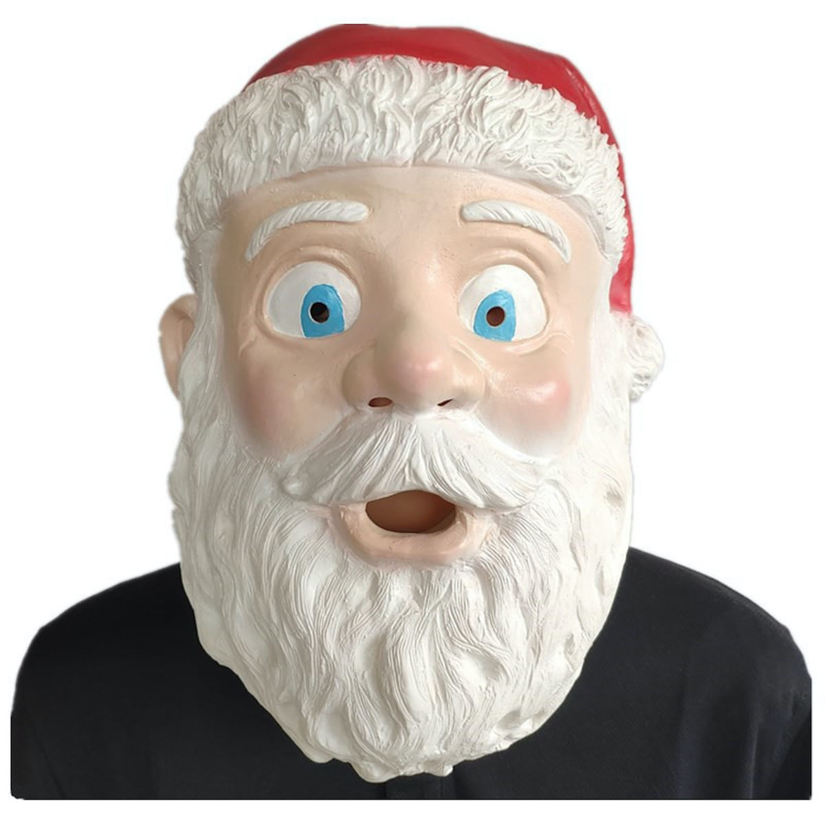 Chapéu, Máscara Facial Completa De Látex, Fantasia De Cosplay De Papai Noel