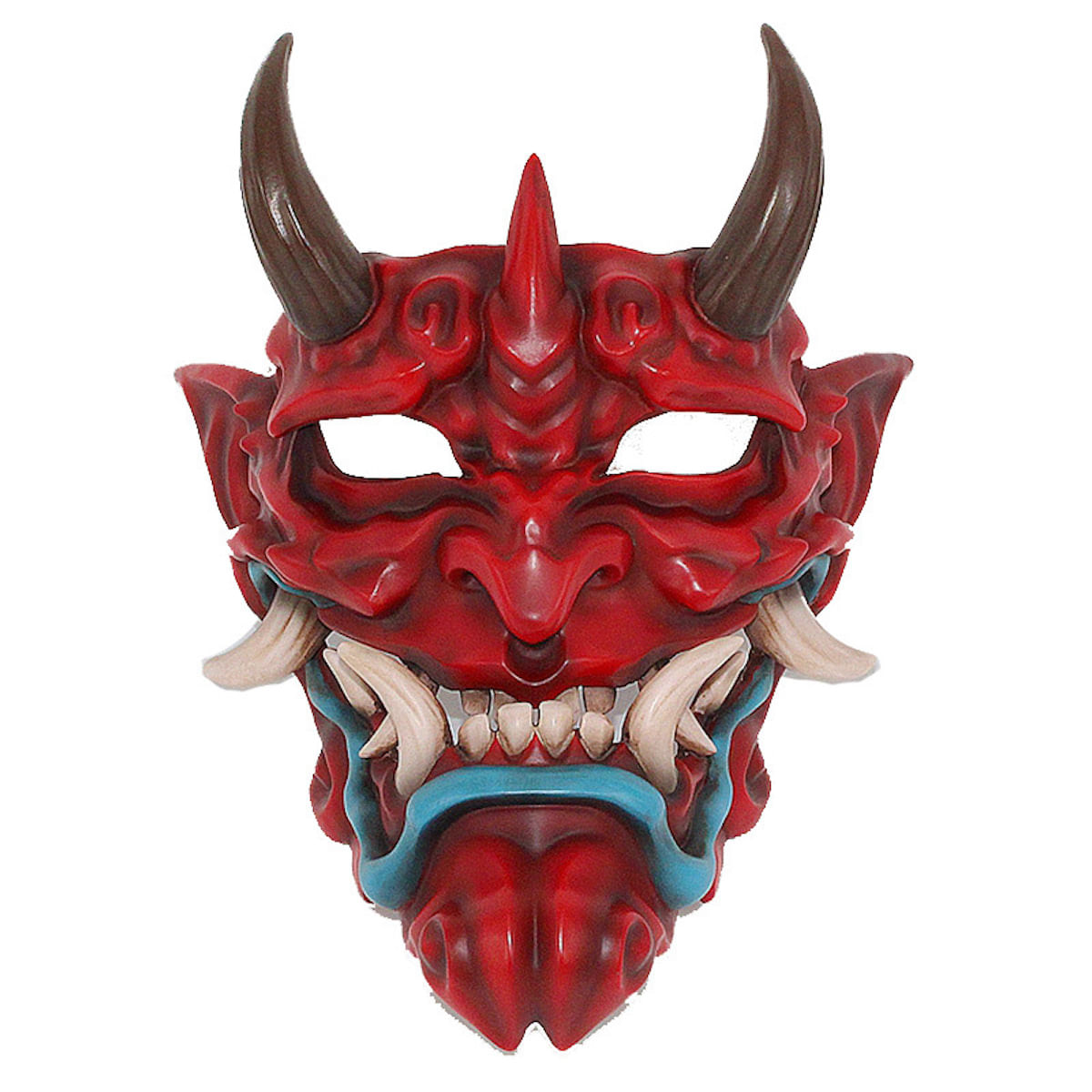 Máscara Hannya Red Resin Ghost Cosplay, Adereços De Fantasia Para H