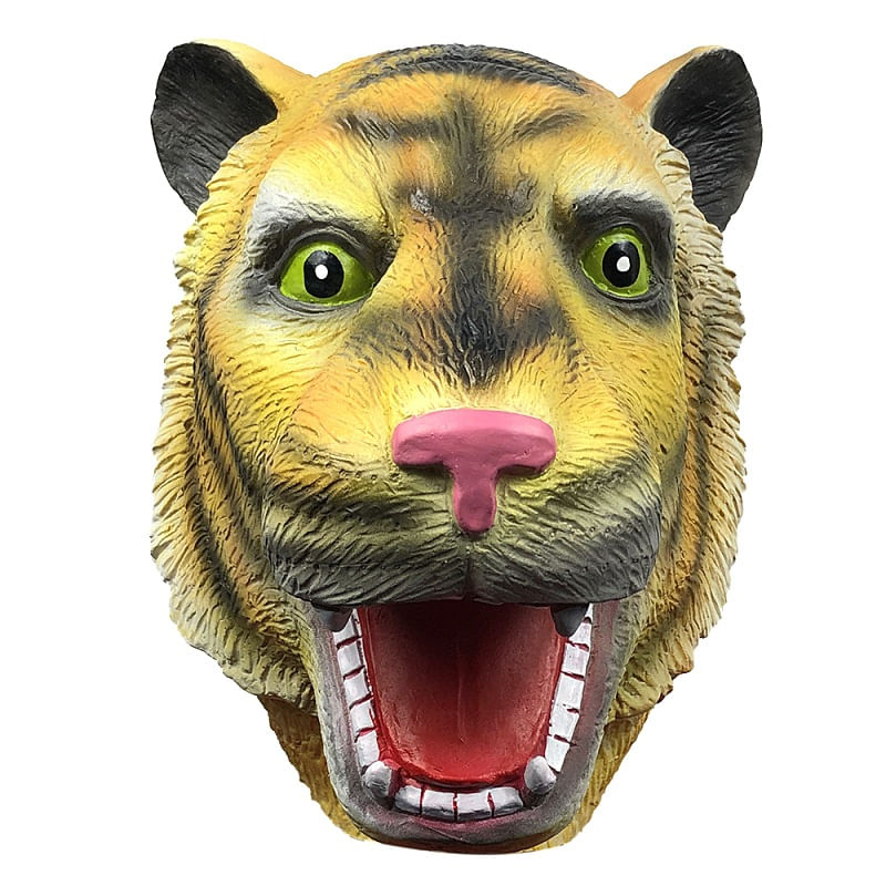 Máscara De Cosplay Funny Tiger Hood Latex Overhead Party Halloween