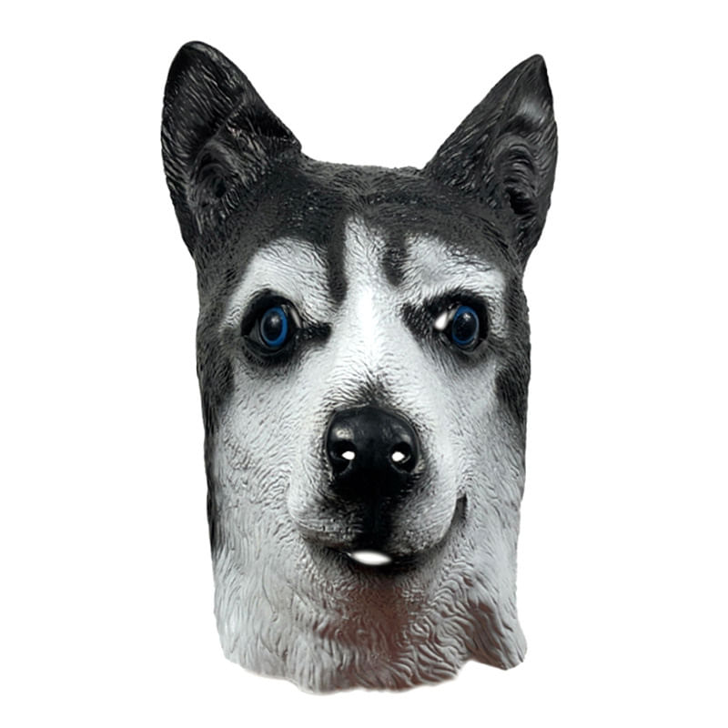 Máscara Lovely Dog Hood Latex Overhead Cover Halloween Cosplay