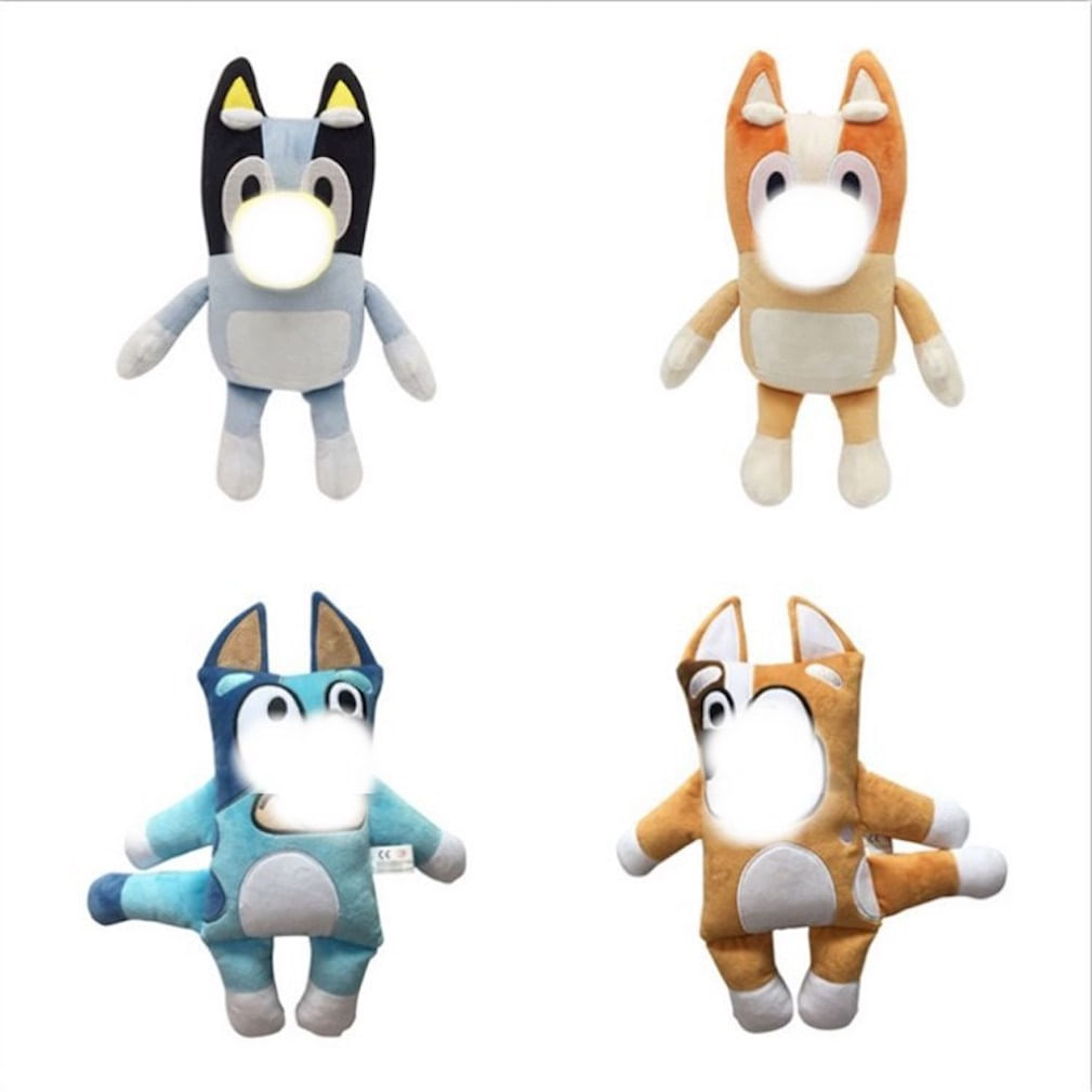 Conjunto De Bonecas De Pelúcia, Presente De Aniversário De Cães De Bingo Para Meninas De 28 Cm