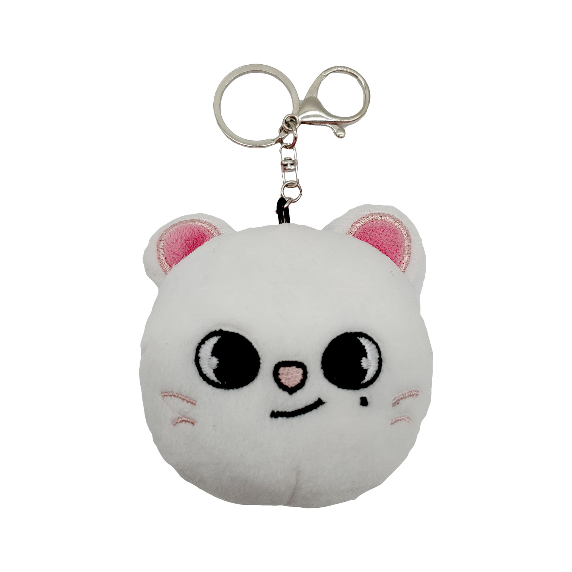 Chaveiro De Pelúcia, Boneca, Gato Branco, 15 Cm