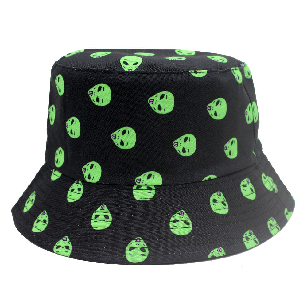 Proteção Solar Bucket Hat Aliens Anime Para Adultos Unissex