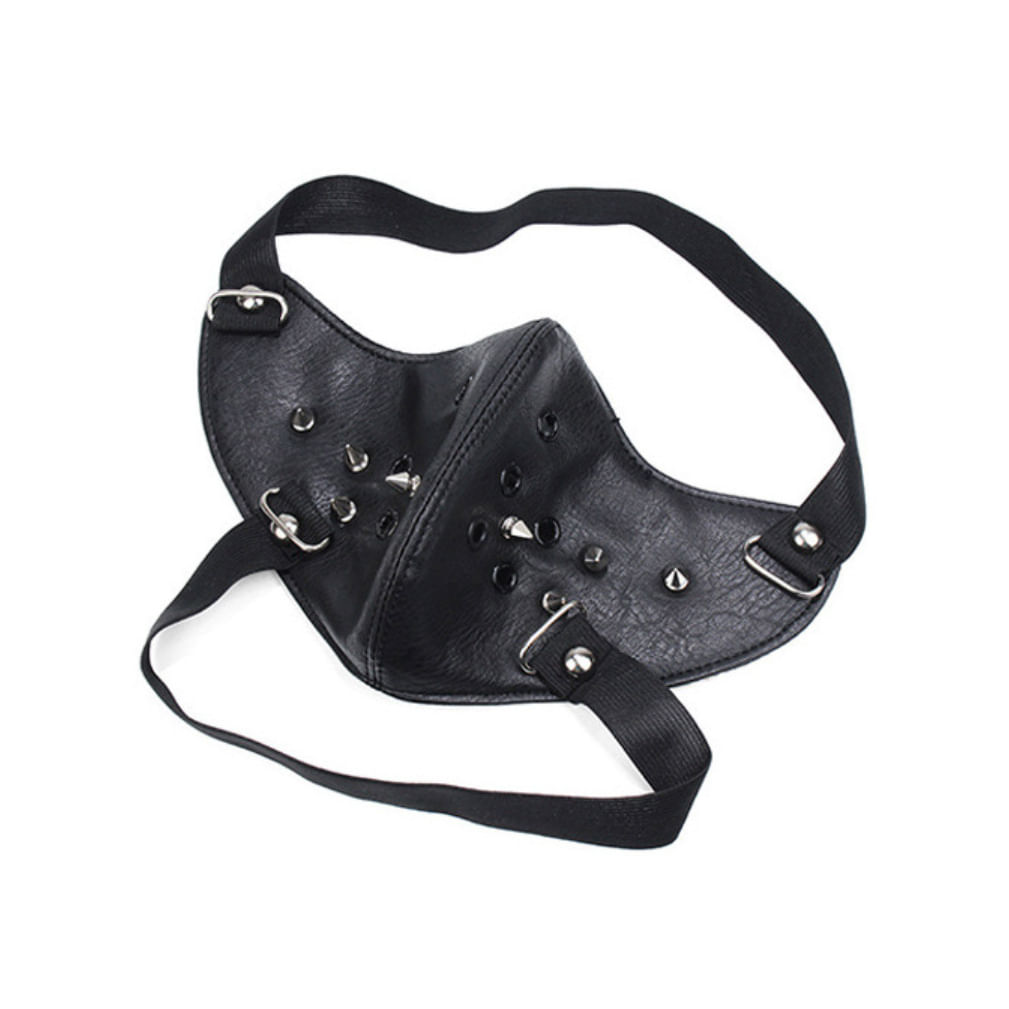 Máscara Devil Punk Halloween Cosplay Pu Half Face Show Pro