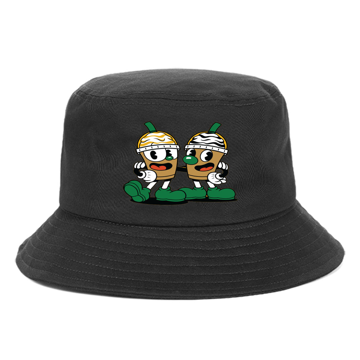 Sun Bucket Hat Cupheads Anime Para Adultos, Algodão Unissex