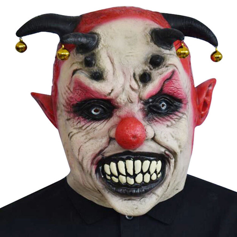 Mask Horror Bell Clown Latex Para Fantasia De Carnaval De Halloween