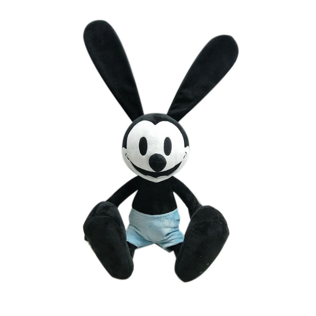Boneco De Brinquedo De Pelúcia Lucky Preto E Branco Mickey Rabbit 10cm