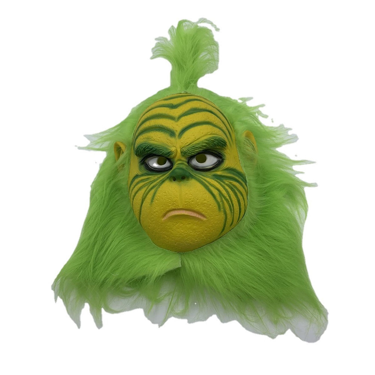 Capacete Mask Grinch Com Látex De Cabelo Verde Para Festa