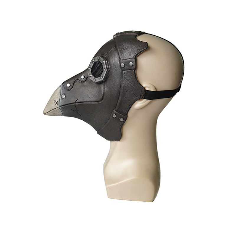 Máscara De Cosplay Preta Steam Punk Retro Plague Bird Latex