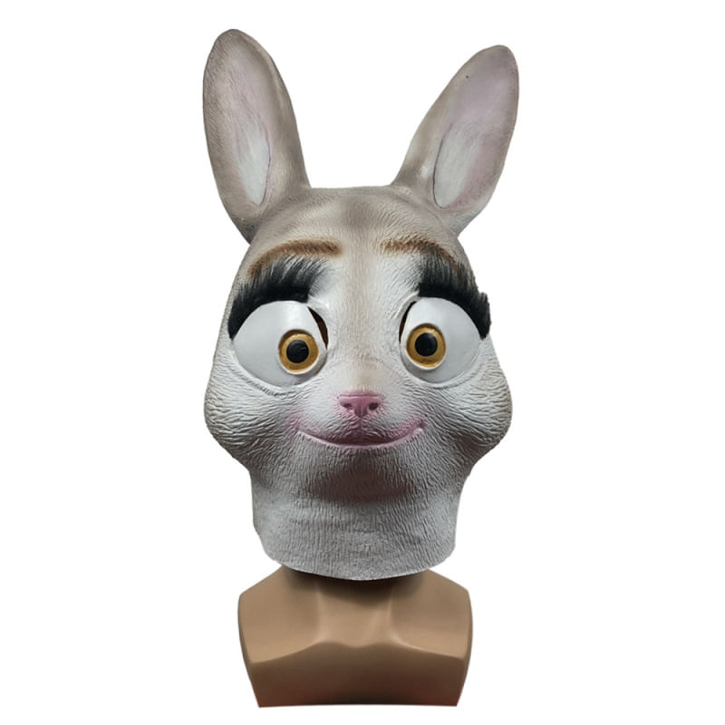 Máscara De Cosplay Judy Latex Overhead Rabbit Party Halloween