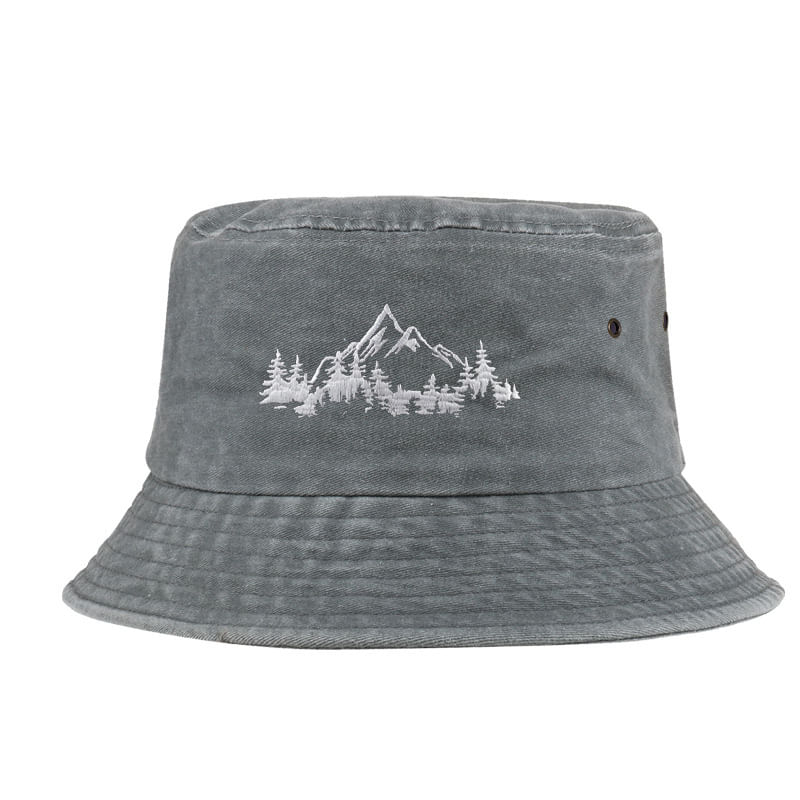 Bucket Hat Mountains Forests Anime, Proteção Solar, Algodão