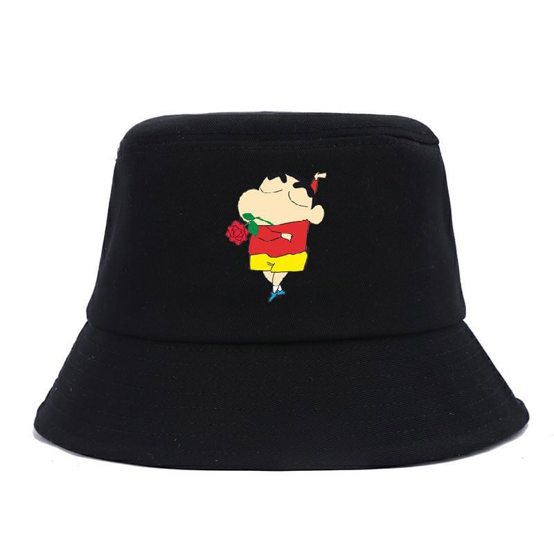 Bucket Hat Shins Chans Anime Crayons, Peixes De Praia Unissex