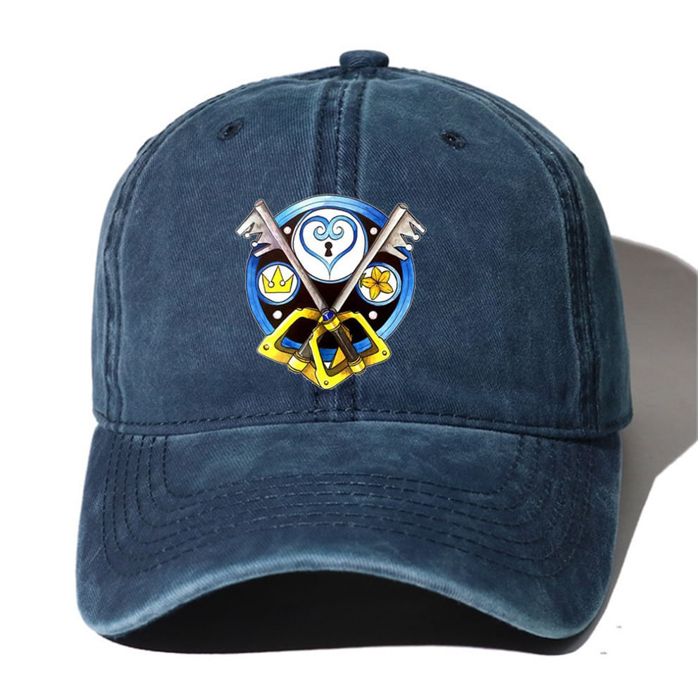 Boné De Beisebol Kingdoms Hearts Anime Para Crianças 56-58 Cm Ajustável