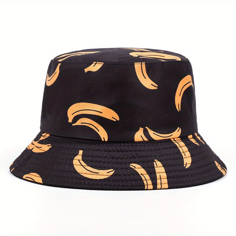 Bucket Hat Bananas Anime Unissex Casual Beach Sun 56-58 Cm