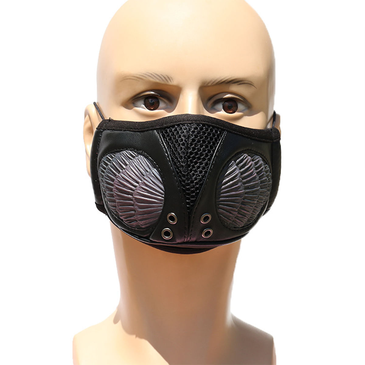 Mask Dust Cosplay Halloween Creative Half Face Latex Leather