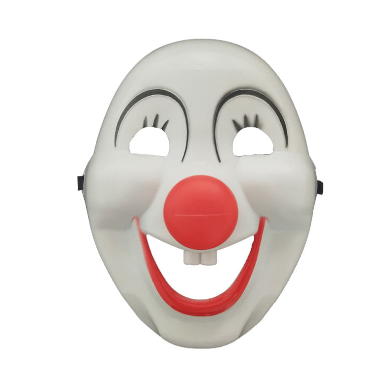 Máscara De Cosplay Red Nose Clown Halloween Plastic Overhead