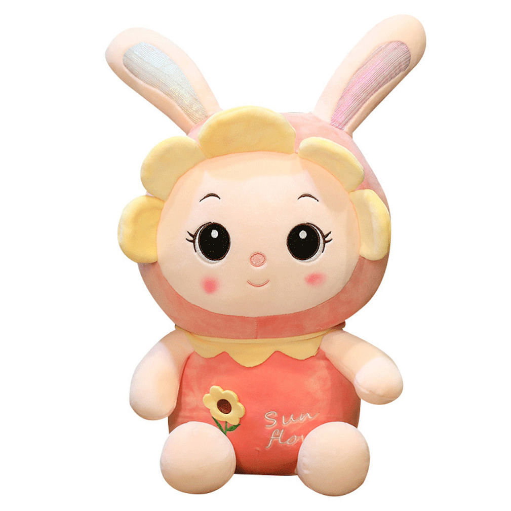 Brinquedo De Pelúcia Sunflower Rabbit 30cm Em Algodão E Pelúcia