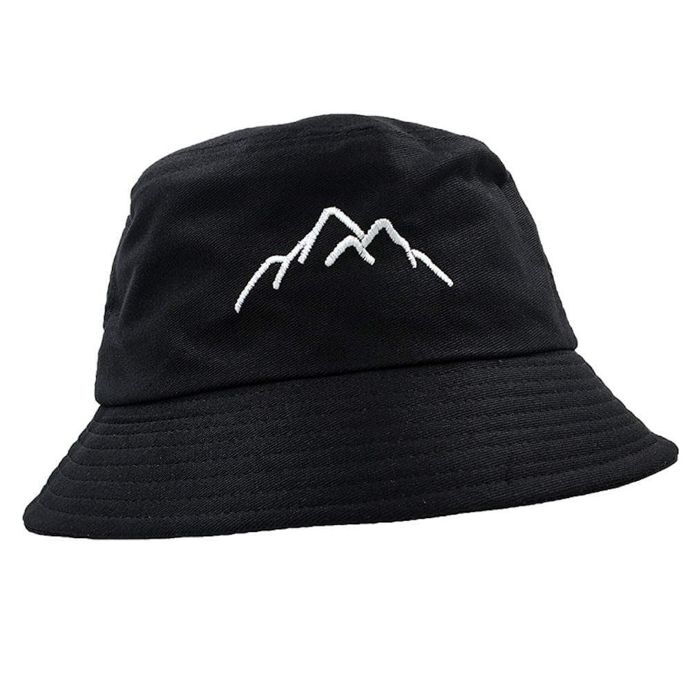 Bucket Hat Mountain Bordado, Chapéu De Sol, Unissex, 58 Cm