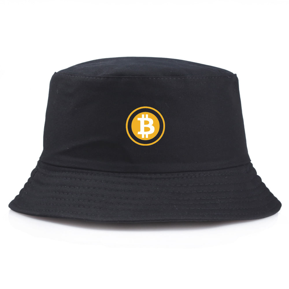 Bucket Hat Bitcoins Anime Unissex Casual Beach 56-58cm