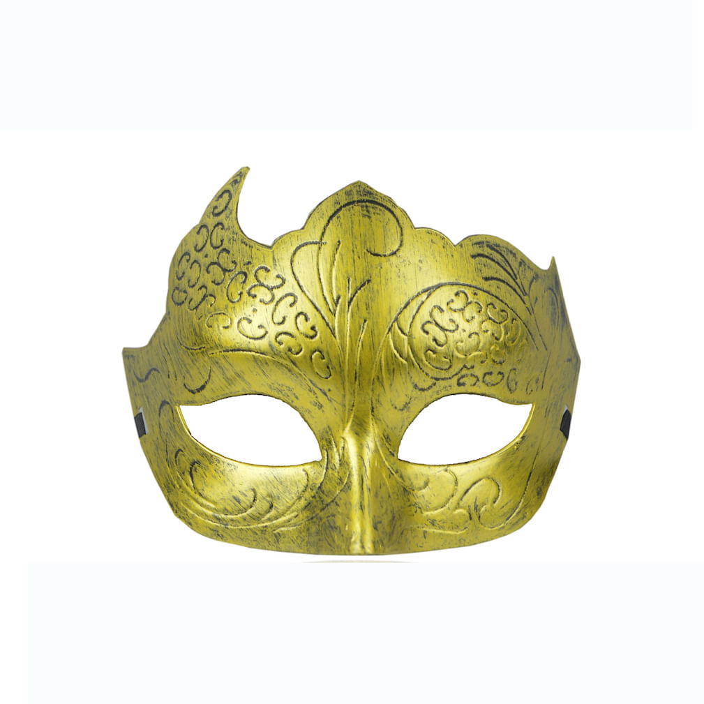 Princess Mask Party Plastic Face Cover Costume Prop Gold