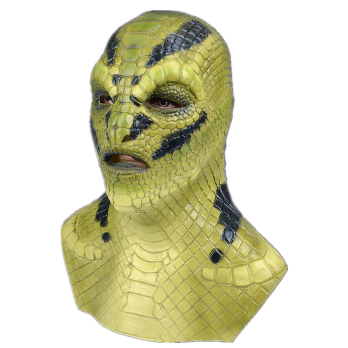 Máscara De Cosplay Animal Viper Head Snake Halloween Latex