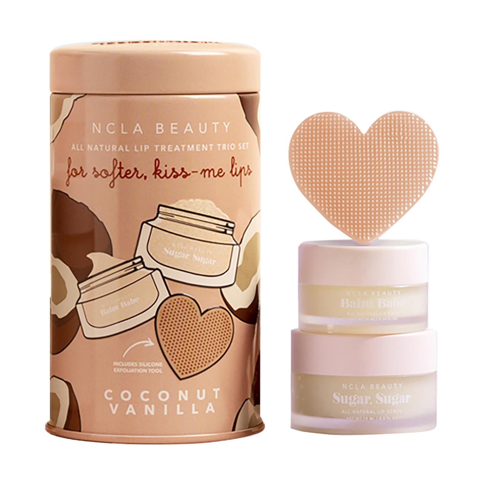 Set De Cuidado Labial Ncla Beauty Coco Y Vainilla Con Exfoliante Labial