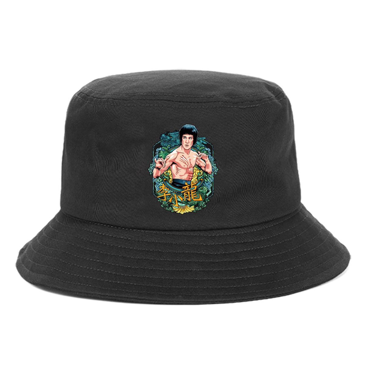 Sun Bucket Hat Bruces Lees Anime Para Adultos Unissex