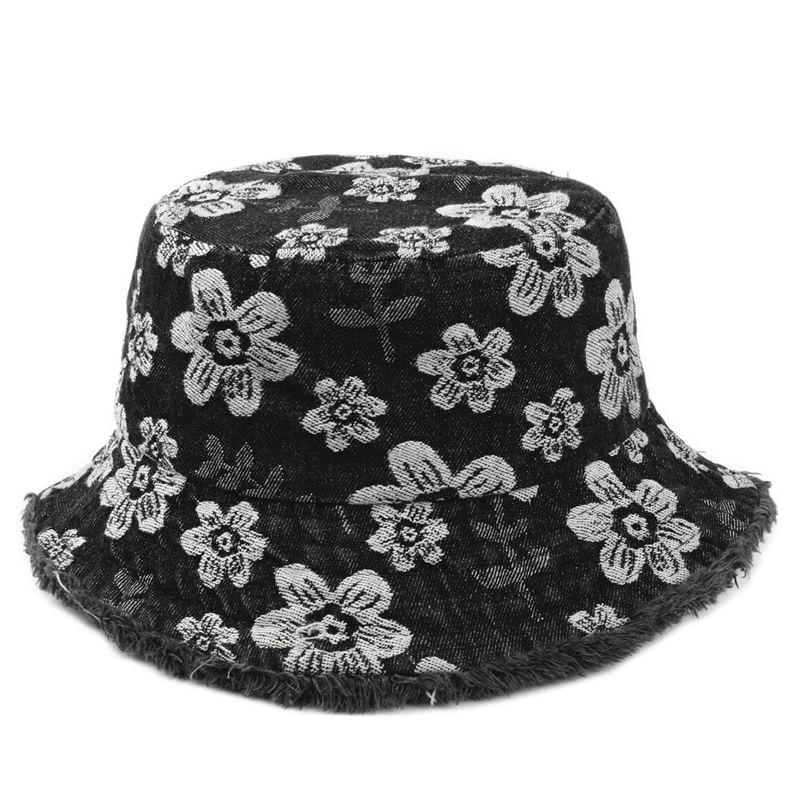 Bucket Hat Flowers Anime Unissex Casual Beach Sun 56-58 Cm