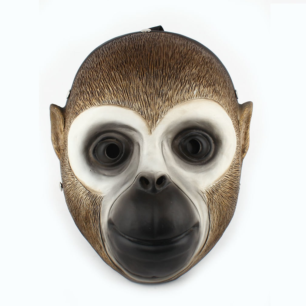Máscara Cosplay Monkey Com Capa Facial Completa Costume Play Pro