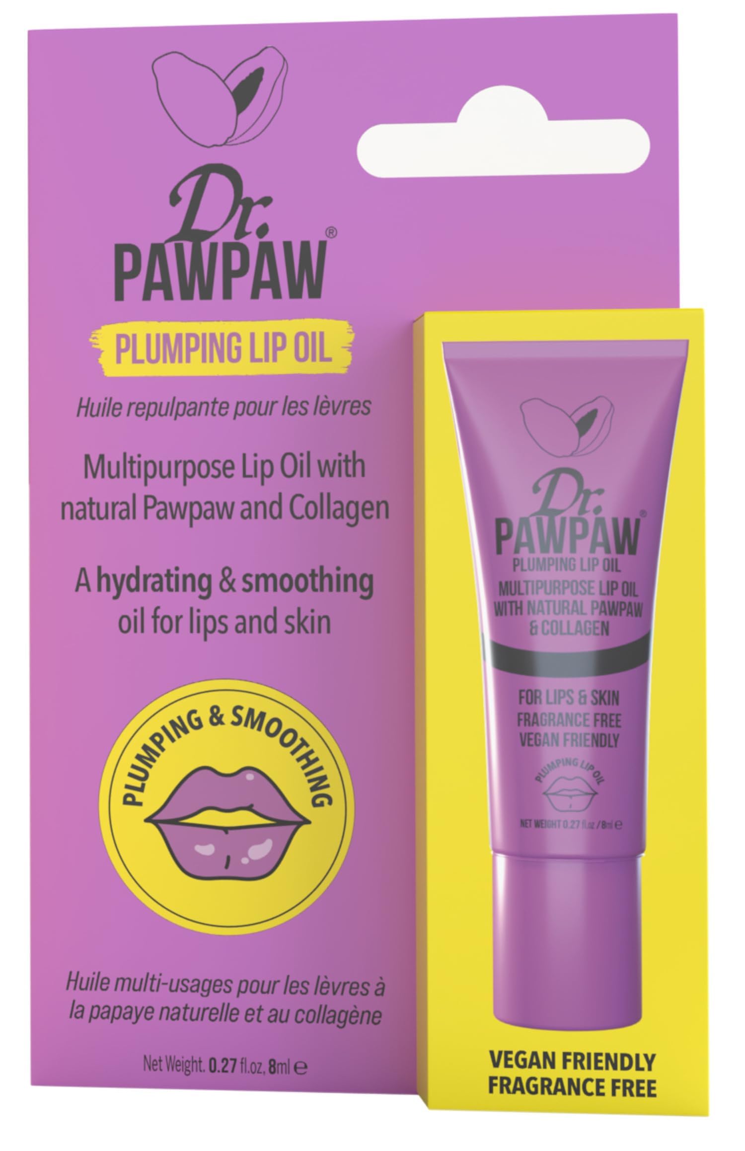 Aceite Labial Voluminizador E Hidratante Dr. Pawpaw Vegano 8 Ml