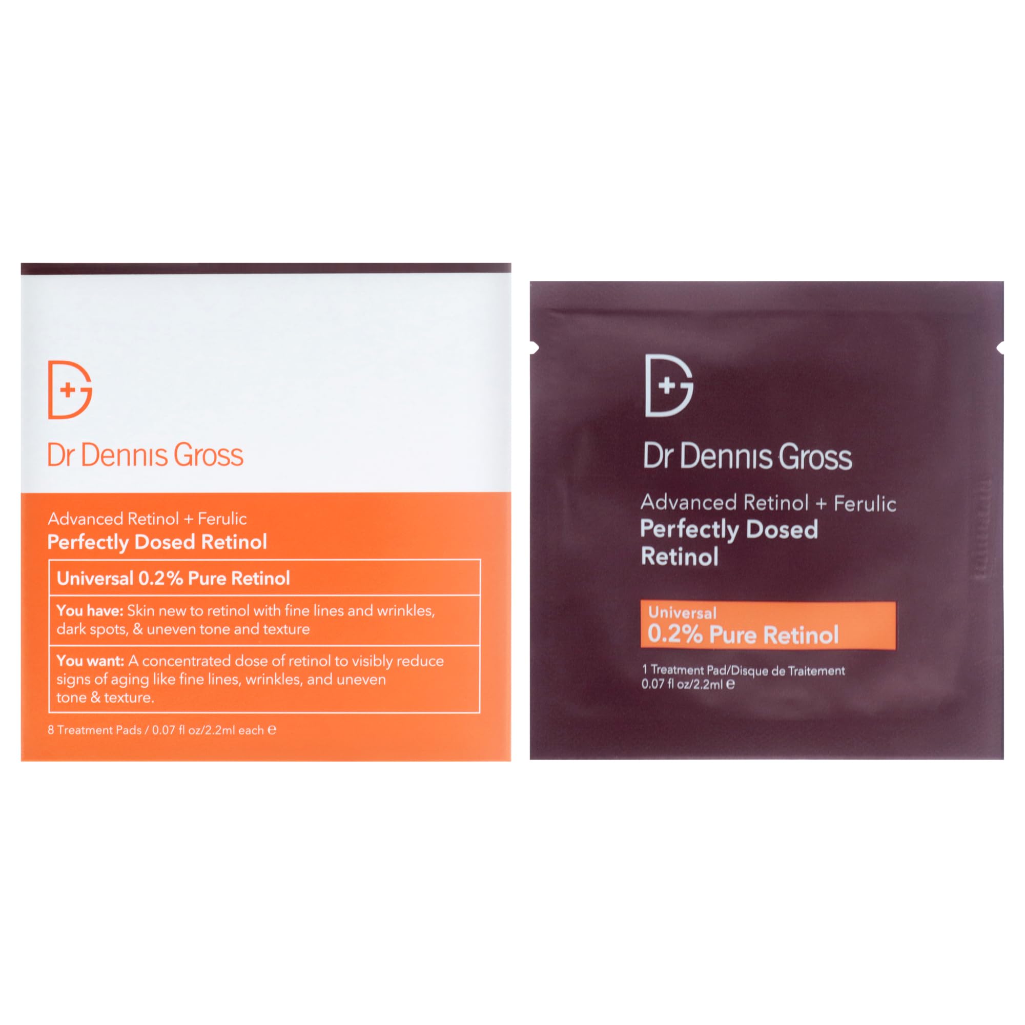 Pads De Tratamiento Con Retinol Dr Dennis Gross 8 X 2.2 Ml
