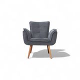 Poltrona Rafaela Veludo Grafite Conlflex Grafite